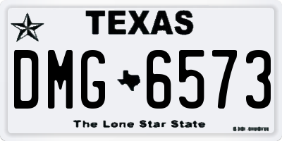 TX license plate DMG6573