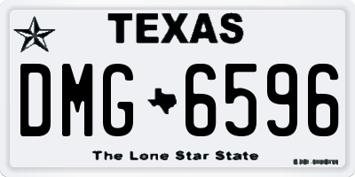 TX license plate DMG6596