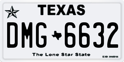 TX license plate DMG6632