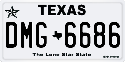 TX license plate DMG6686