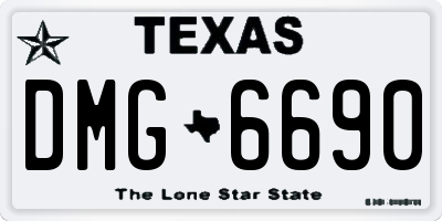 TX license plate DMG6690