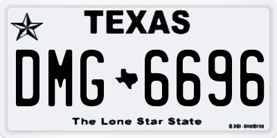 TX license plate DMG6696
