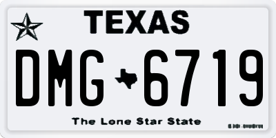TX license plate DMG6719