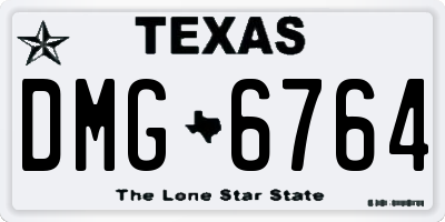 TX license plate DMG6764