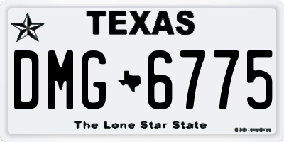 TX license plate DMG6775
