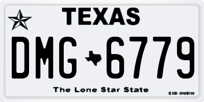 TX license plate DMG6779