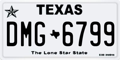 TX license plate DMG6799