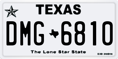 TX license plate DMG6810