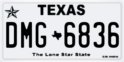 TX license plate DMG6836