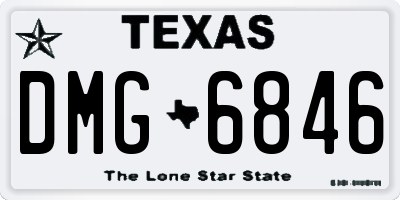 TX license plate DMG6846