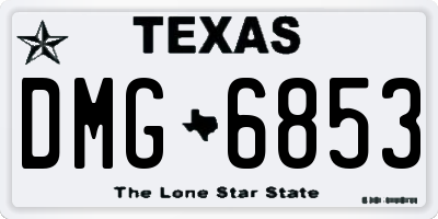 TX license plate DMG6853