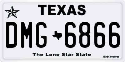 TX license plate DMG6866