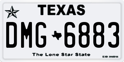 TX license plate DMG6883
