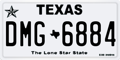 TX license plate DMG6884