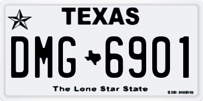TX license plate DMG6901