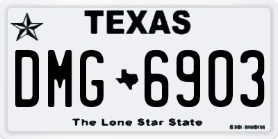 TX license plate DMG6903