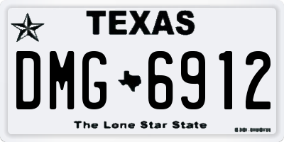 TX license plate DMG6912