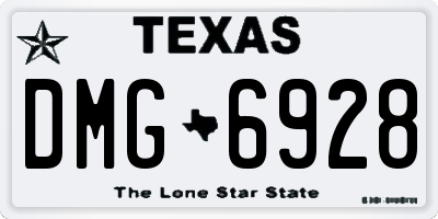 TX license plate DMG6928