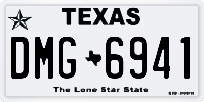TX license plate DMG6941