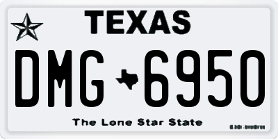 TX license plate DMG6950