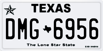 TX license plate DMG6956