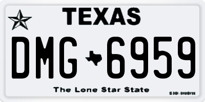 TX license plate DMG6959