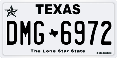 TX license plate DMG6972