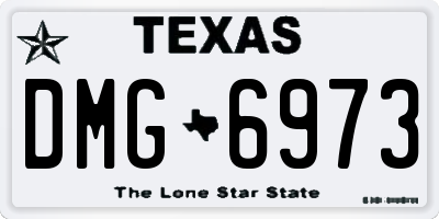 TX license plate DMG6973