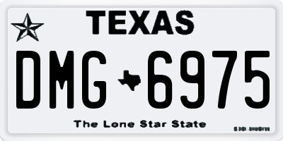 TX license plate DMG6975