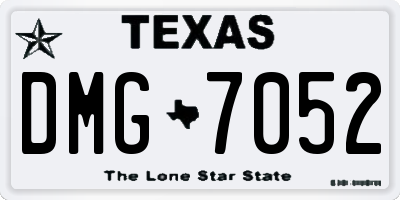 TX license plate DMG7052