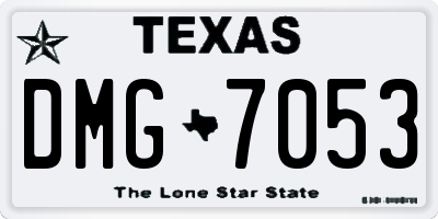 TX license plate DMG7053