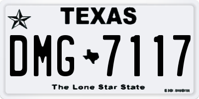 TX license plate DMG7117