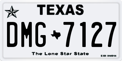 TX license plate DMG7127