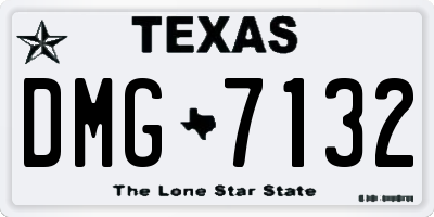 TX license plate DMG7132