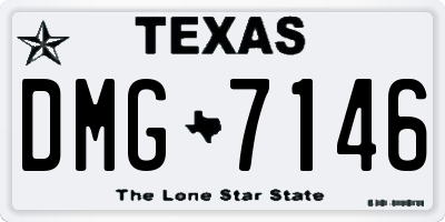 TX license plate DMG7146
