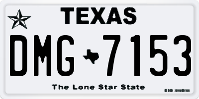 TX license plate DMG7153