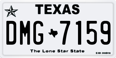 TX license plate DMG7159
