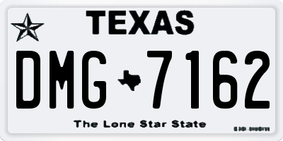 TX license plate DMG7162