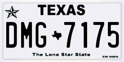 TX license plate DMG7175
