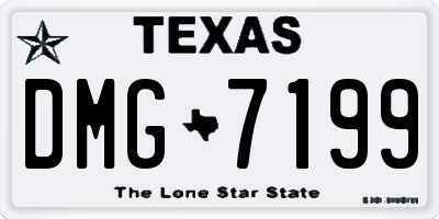 TX license plate DMG7199