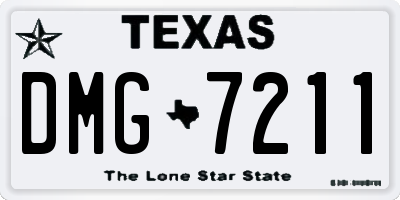 TX license plate DMG7211