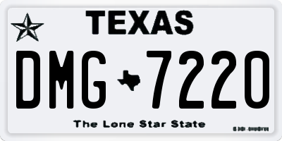 TX license plate DMG7220