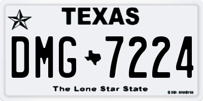 TX license plate DMG7224