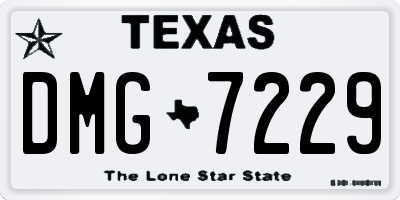 TX license plate DMG7229