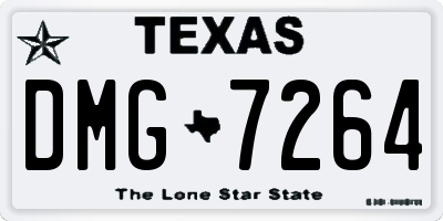 TX license plate DMG7264