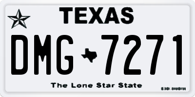 TX license plate DMG7271