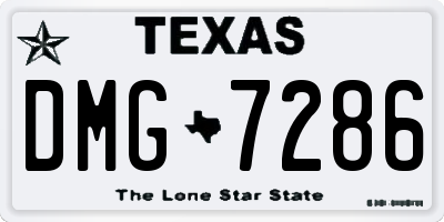 TX license plate DMG7286