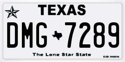 TX license plate DMG7289