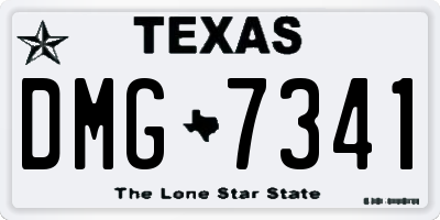 TX license plate DMG7341