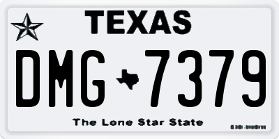 TX license plate DMG7379